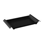 Bandeja De Servir Com Alças 34x19cm Plástica Preta Café Da Ma