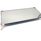 Bandeja De Vidro Bronze C/acabamento Rose 12x25