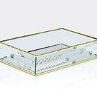 Bandeja De Vidro Dourado