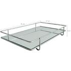 Bandeja De Vidro Espelhada Retangular Para Decoração Casa