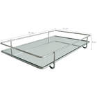 Bandeja De Vidro Espelhada Retangular Para Decoração Casa