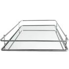 Bandeja De Vidro Espelhada Retangular Para Decoração Casa