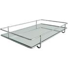 Bandeja De Vidro Espelhada Retangular Para Decoração Casa