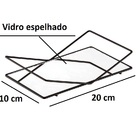 Bandeja De Vidro Espelhado Aparador Luxo Requinte 10x20 Cm Ch