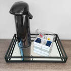 Bandeja De Vidro Para Banheiro Espelhada Para Decoração Casa