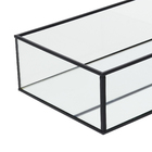 Bandeja de Vidro e Metal Preto 30x8x17 Oikos