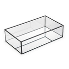 Bandeja de Vidro e Metal Preto 30x8x17 Oikos