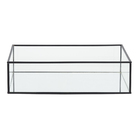 Bandeja de Vidro e Metal Preto 30x8x17 Oikos