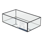 Bandeja de Vidro e Metal Preto 30x8x17 Oikos