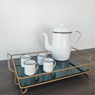 Bandeja De Vidro Retangular Aramada Decorativa Para Banheiro