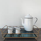 Bandeja De Vidro Retangular Aramada Decorativa Para Banheiro