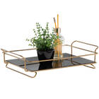 Bandeja De Vidro Retangular Aramada Decorativa Para Banheiro