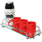 Bandeja De Vidro Retangular Espelhada Para Decoração Casa Cro