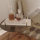 Bandeja Decorativa 25x50cm Borda Infinita Branca Com Alça Pra