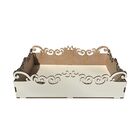 Bandeja Decorativa Arabesco Mdf Branco 18x25 - D'rossi