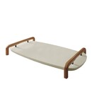 Bandeja Decorativa Barcelona Em Madeira E Detalhe Preto Laca