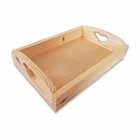 Bandeja Decorativa De Café Da Manhã Em Madeira De Pinus Com A