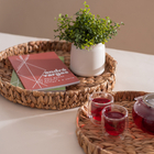 Bandeja Decorativa de Madeira cor Natural 30 x 4 x 30 Oikos