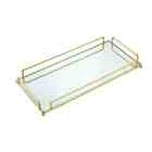 Bandeja Decorativa De Metal Dourada Wolff