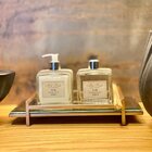 Bandeja Decorativa De Metal E Espelho Pequena - 30x15x5,5 Cm