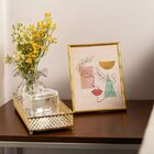 Bandeja Decorativa Dourada Com Espelho Florence Fineza