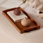 Bandeja Decorativa Em Mdf Com Revestimento Em Pu Terracota 46