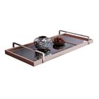 Bandeja Decorativa Espelhada Alça Cromada Larflex Laca Off Wh