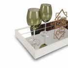 Bandeja Decorativa Flutuante Espelho 50x30 Branca