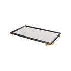 Bandeja Decorativa Gala Ouro Com Espelho Ébano