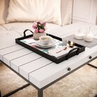 Bandeja Decorativa Grande Cacto Mandacarú - 45x30cm Preta