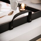 Bandeja Decorativa Grande Chevron - 45x30cm Preta