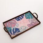 Bandeja Decorativa Grande Costela De Adão Colorida - 45x30cm