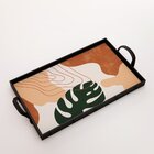 Bandeja Decorativa Grande Costela De Adão Verde - 45x30cm Pre