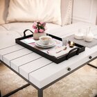 Bandeja Decorativa Grande Docinhos - 45x30cm Preta