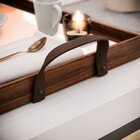 Bandeja Decorativa Grande Flor E Ramo - 45x30cm Marrom