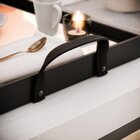 Bandeja Decorativa Grande Flor E Ramo - 45x30cm Preta