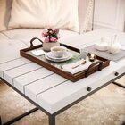 Bandeja Decorativa Grande Folha De Palmeira - 45x30cm Marrom