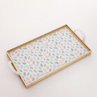 Bandeja Decorativa Grande Folhas Coloridas - 45x30cm Clara
