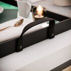 Bandeja Decorativa Grande Geométrica Verde - 45x30cm Preta