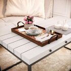 Bandeja Decorativa Grande Mandala - 45x30cm Marrom