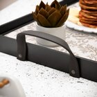 Bandeja Decorativa Média Arabesco - 40x28cm Preta