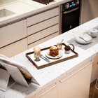 Bandeja Decorativa Média Coração E Estrela - 40x28cm Marrom