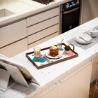 Bandeja Decorativa Média Forma Geométrica - 40x28cm Marrom