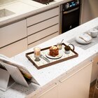 Bandeja Decorativa Média Geométrica Gold - 40x28cm Marrom