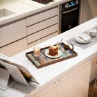 Bandeja Decorativa Média Madeira Pátina Colorida - 40x28cm Ma