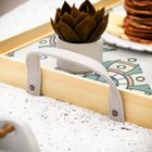 Bandeja Decorativa Média Mandala Verde E Amarelo - 40x28cm Cl