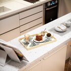 Bandeja Decorativa Média Mandala Verde E Amarelo - 40x28cm Cl