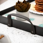 Bandeja Decorativa Média Pintura - 40x28cm Preta