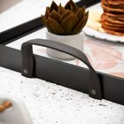 Bandeja Decorativa Média Ramos Rose - 40x28cm Preta