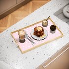 Bandeja Decorativa Média Rosa Com Poá Branco - 40x28cm Clara